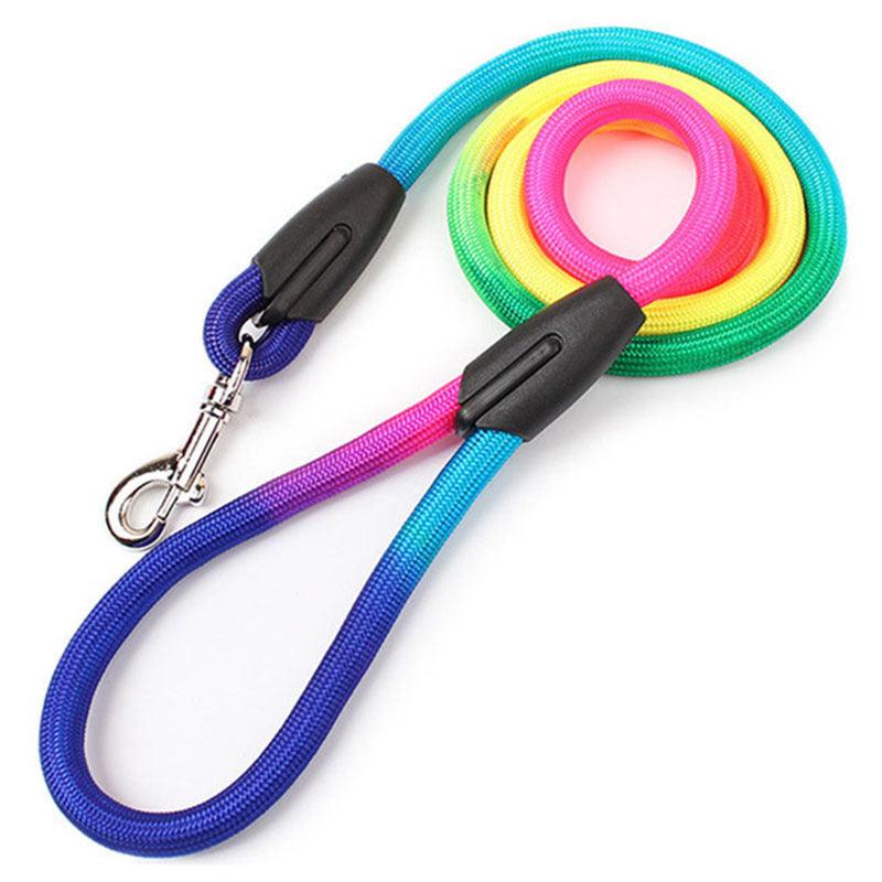 Vibrant Nylon Round Handheld Dog Rope - Stylish Pet Leash