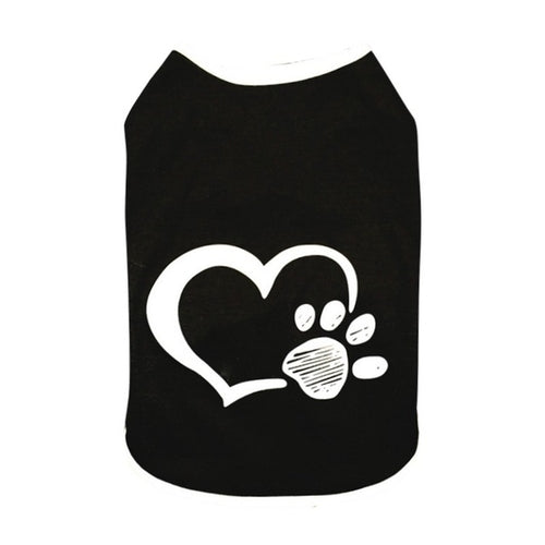 Vest Small Pet Shirt Cat Dog Clothes Paw Print