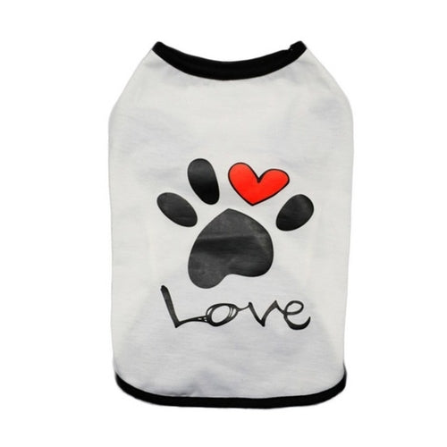 Vest Small Pet Shirt Cat Dog Clothes Paw Print