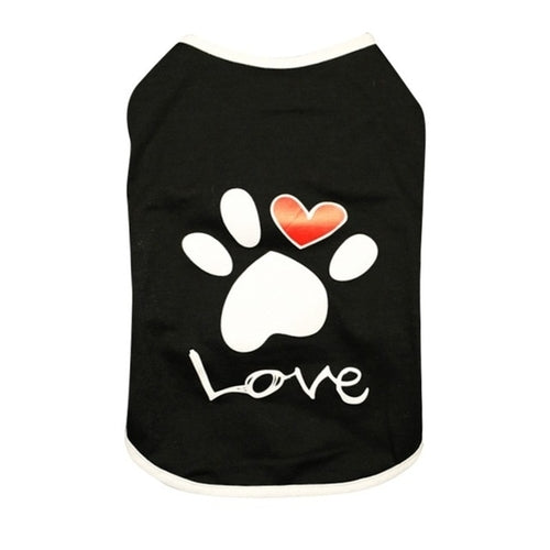 Vest Small Pet Shirt Cat Dog Clothes Paw Print