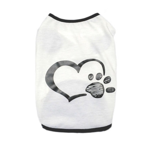 Vest Small Pet Shirt Cat Dog Clothes Paw Print