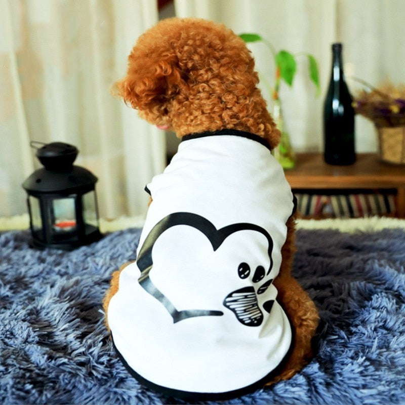 Vest Small Pet Shirt Cat Dog Clothes Paw Print